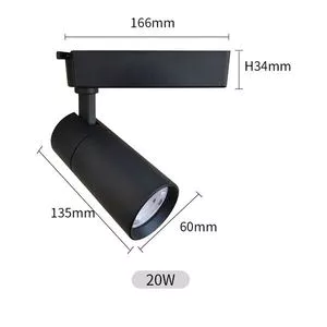 15-60degree dimmable rotatable led track light 20w