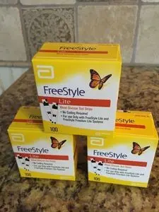 FreeStyle Lite sangre tiras reactivas de glucosa, 100 unidades