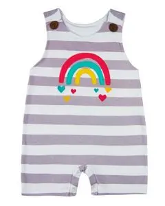Baby Girl Sleeveless Romper Jumpsuit Summer Suede Striped...