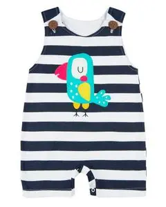 Mono sin mangas para niña de verano de ante a rayas con apliques...