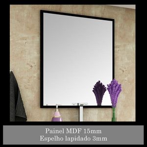 Espelheira para banheiro com painel branco Gama