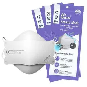 Air Queen Breeze Mask: Nanofiber Filter Mask: Flat Fold Dust Mask