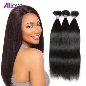 Allove 10A Remy  Human Virgin Hair Extensions Brazilian Human...