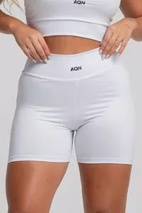 Premium White Polyamide Butt Lift Short AQN SPORT