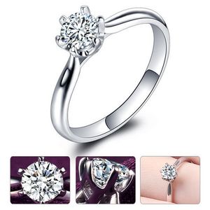 18 K oro amarillo/blanco/rosa (AU750) mujeres anillo solitario 0...