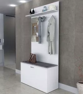 带入口大厅镜子的橱柜