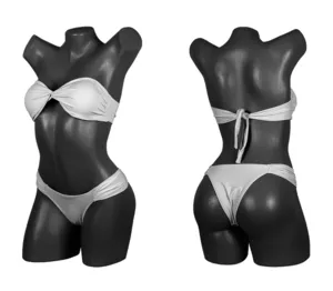 Fixed Brazilian Bikini With Bandeau Top