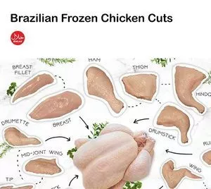 Cortes de pollo congelado brasileño