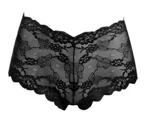 CALCINHA SHORT DE RENDA - LACE - 314.85 - PRETA