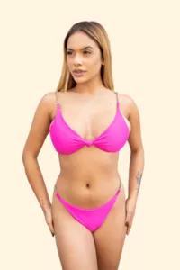 Swimwear set top and panties Capri Pink