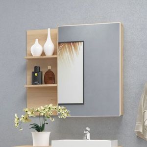 Armário Jazz 80cm com espelho para banheiro