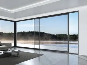 Porta de correr externa resistente de liga de alumínio