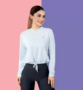 FITNESS - JAQUETA CORTA VENTO COM CAPUZ