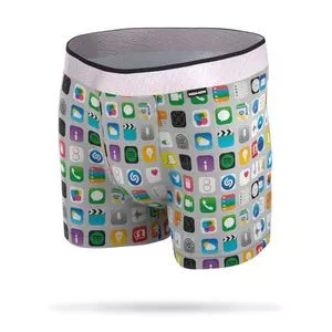 CUECA BOXER HOMON ESTAMPADA ICONS MICROFIBRA