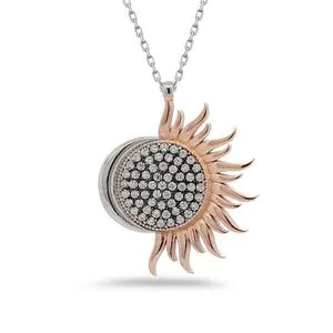 Collar de plata Luna y Sol 925