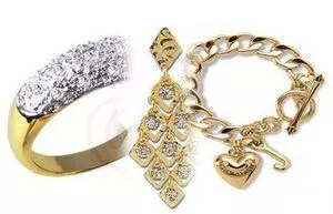 Gold and silver plated jewelry