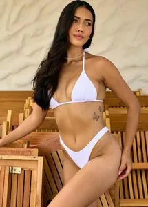 Tanga Bikini Delta Wing - Blanco