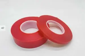 Cinta PET roja de doble cara