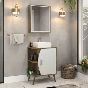Ghana 60 cm Bathroom Vanity Set with Mirror and Sink