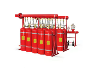 Cabinet heptafluoropropane gas fire extinguishing device