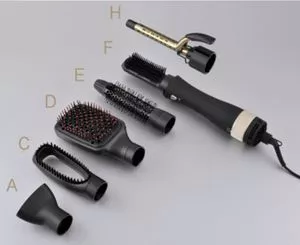 Hot Air Brush, 7 possible attachments