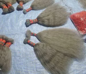 Non remmy. Grey hair bundle.. 10"- 24 inchi