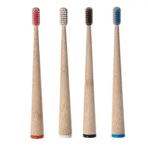Escova de dentes cônica de bambu, escova de dentes DZ-014A das...