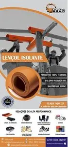 Vedação de borracha e manta 