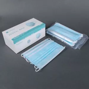 Customized box 50 pcs disposable blue and black surgical face...