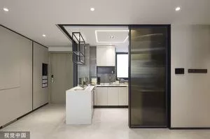 Aluminum alloy indoor extremely narrow partition sliding door