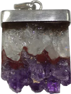 紫水晶板吊坠