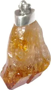 天然黄水晶吊坠