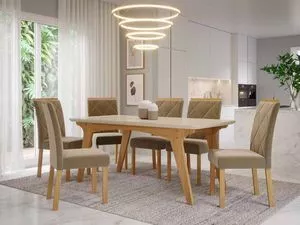 餐厅设置 6 个座位矩形桌子 180 厘米