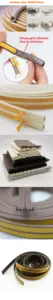 D P E I type of EPDM Adhesive Rubber Weather Strip