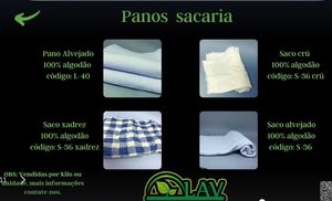 Pano de limpeza sacaria