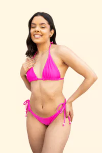 Santorini beachwear set top and panties - Pink