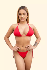 Conjunto moda praia top e calcinha Santorini - Red