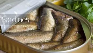La sardina enlatada en aceite vegetal