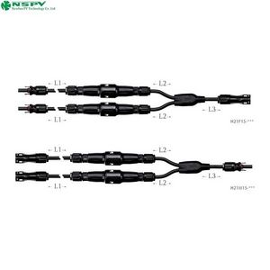 Arnés de fusibles PV tipo Y 2 a 1 1500VDC