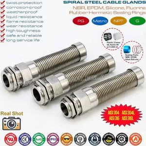 SS316, SS316L, SS304 Strain Relief Stainless Steel (IP68) PG...
