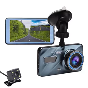 Car Dual Drive DVR with 4 inch LCD FHD 1080p Dual Lens Front and...