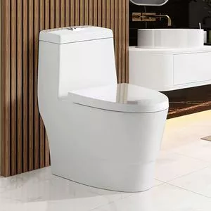 Ceramic factory bathroom siphon toilet integrated flush toilet #...