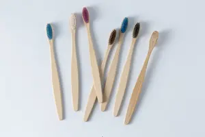Cepillo de dientes de bambú, cepillo de dientes ecológico...