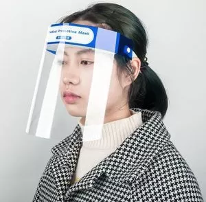 anti-respingo e anti-neblina escudo facial médico feito na China...
