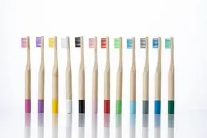 Cepillo de dientes de palo redondo pintado, cepillo de dientes...