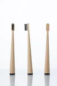 Cepillo de dientes cónico de bambú, cepillo de dientes de barra...
