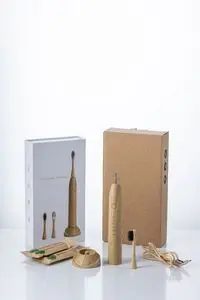 Escova de Dentes Elétrica Ecológica com Cabeças de Bambu | PS06