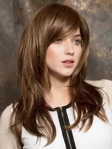 Concise Long Straight Human Hair Wig