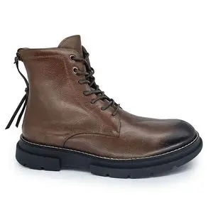 Bota de Combate Hannover en Cuero – Sistema de Cremallera Doble...