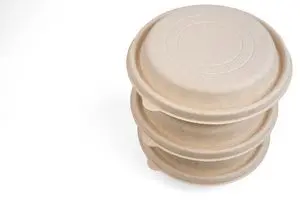 Biodegradable Bowl and Lid 650ml Corn Straw